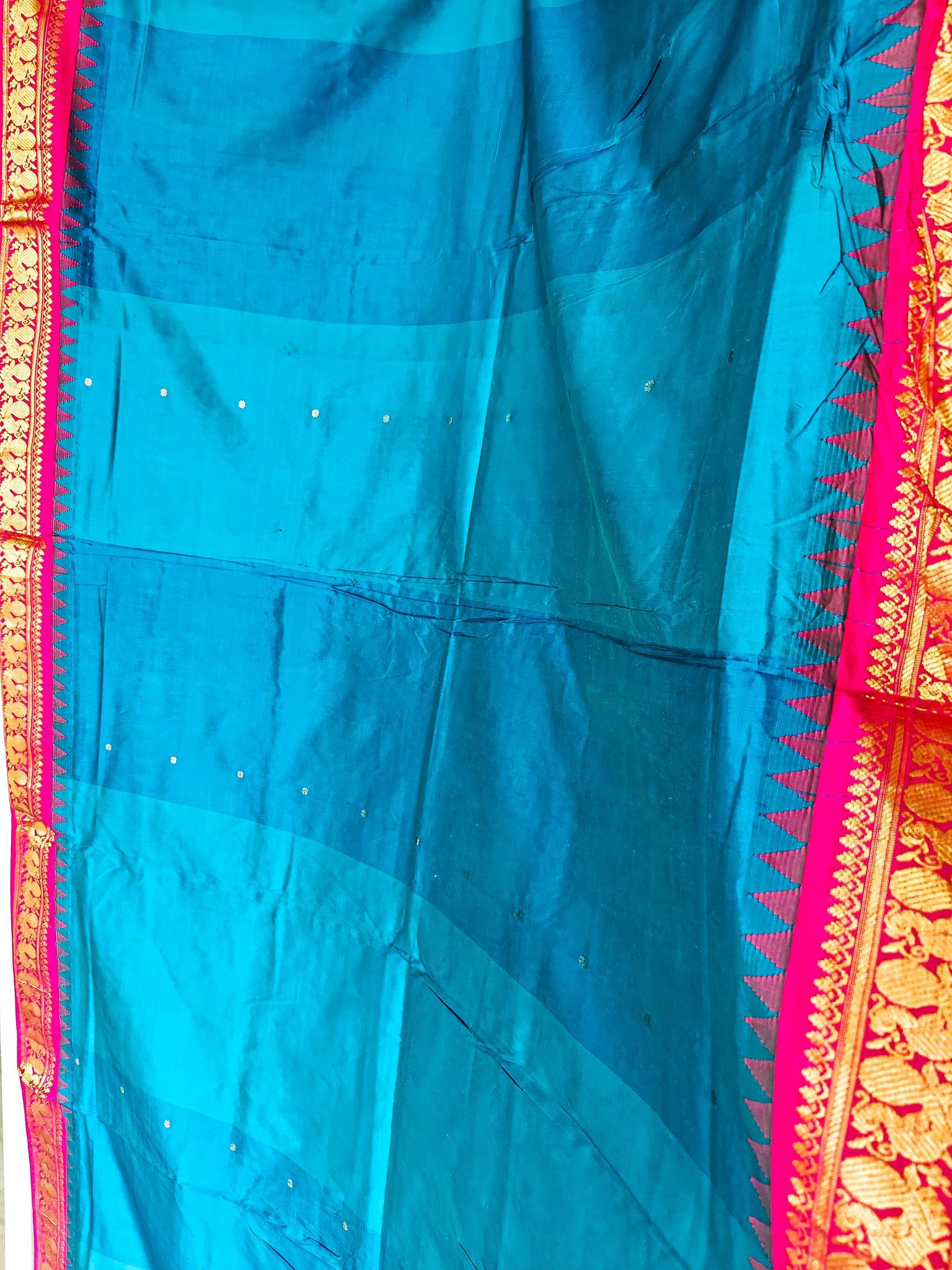 100% authentic silk electric blue kanjivaram 100% authentic silk electric blue kanjivaram