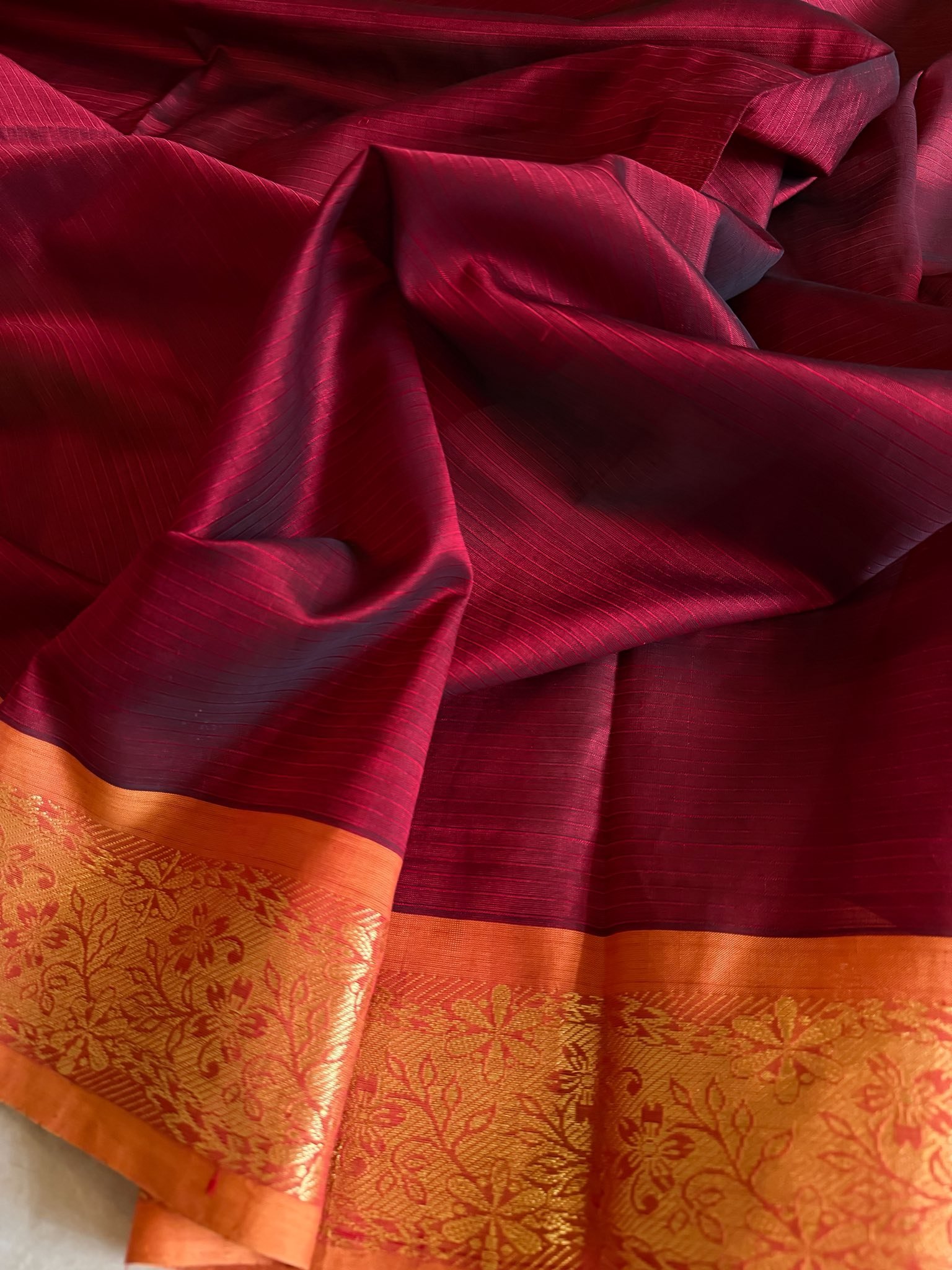 stunning 100% pure silk rich wine kanjivaram stunning 100% pure silk rich wine kanjivaram