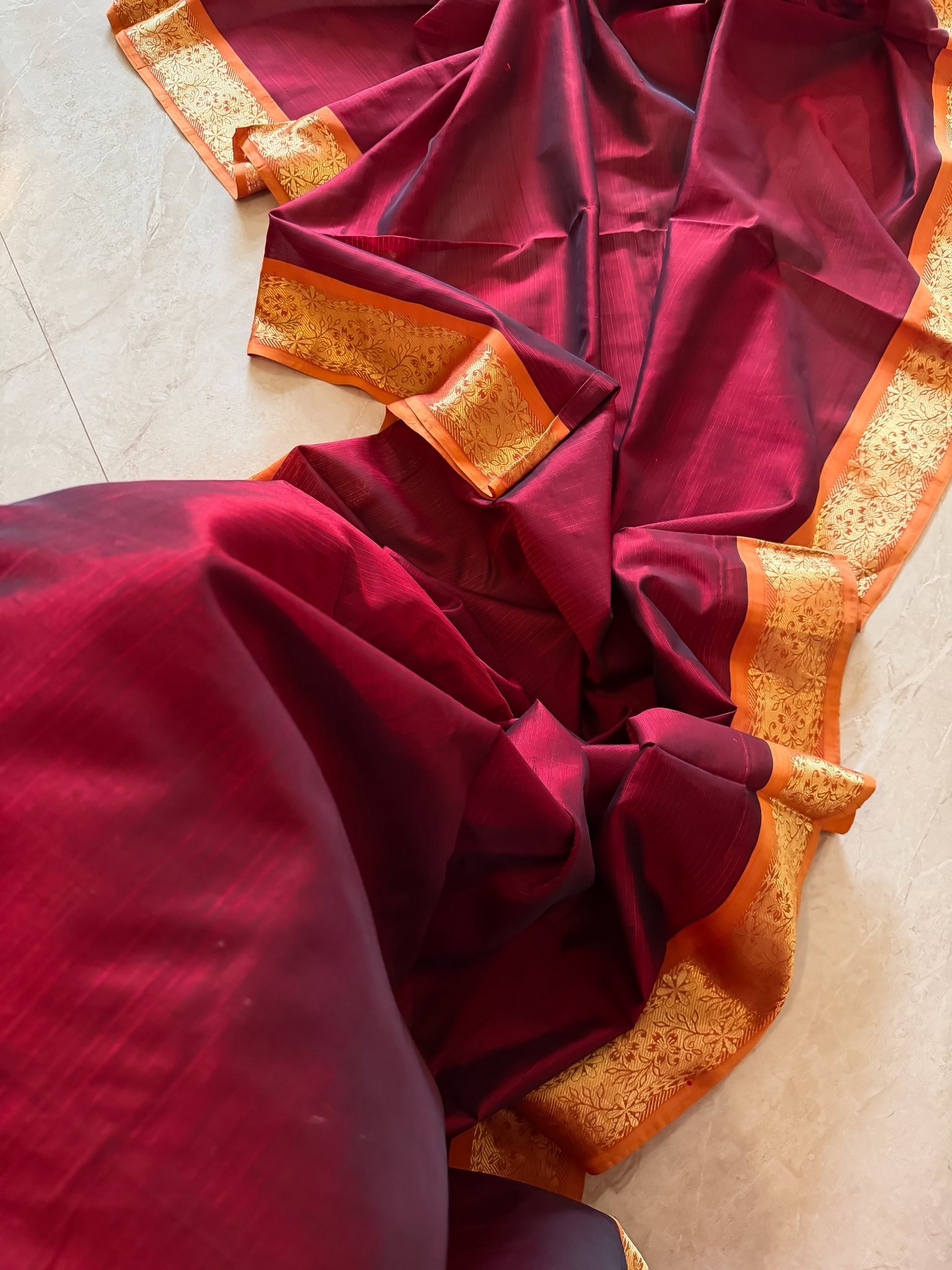 stunning 100% pure silk rich wine kanjivaram stunning 100% pure silk rich wine kanjivaram