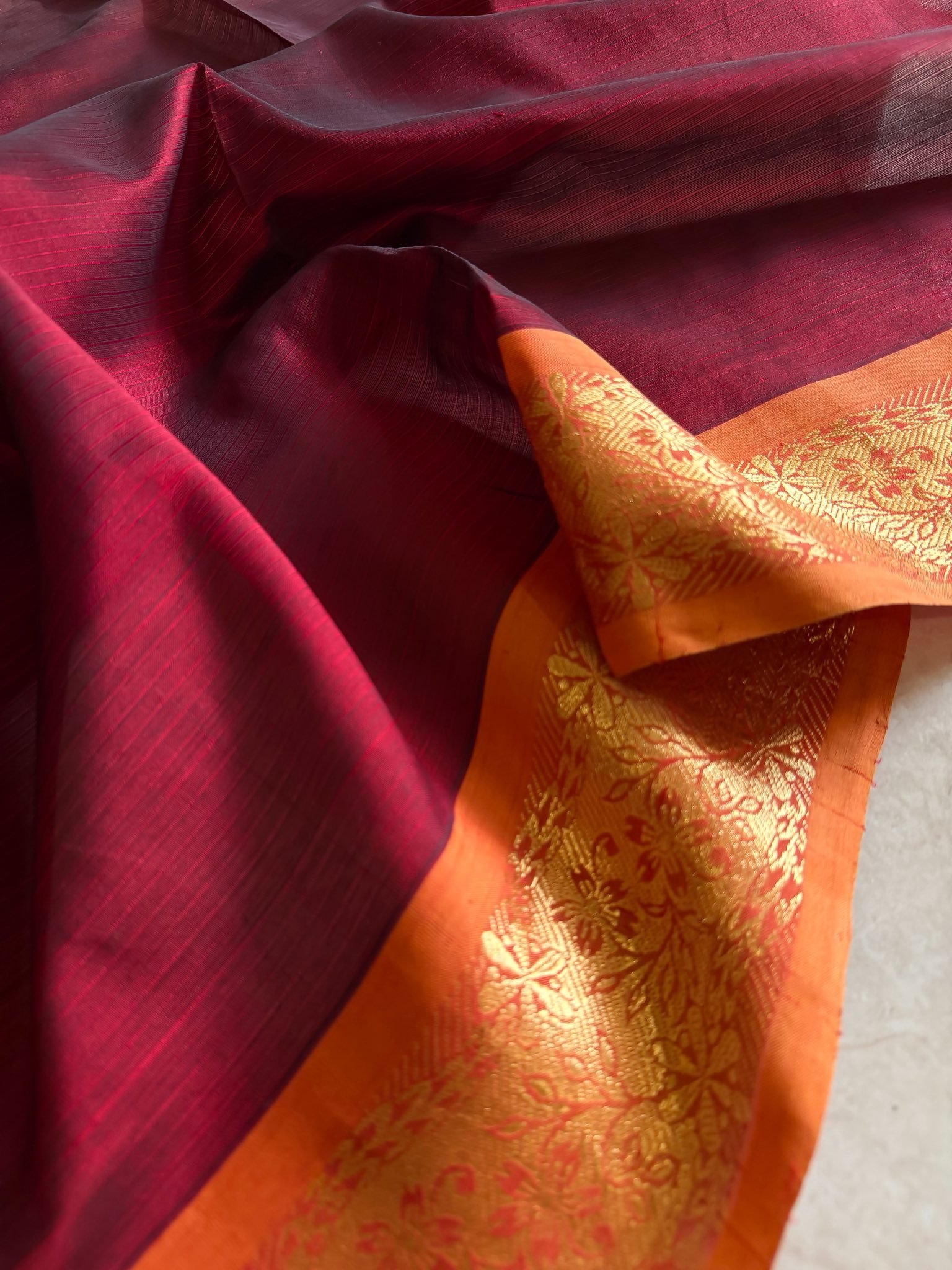 stunning 100% pure silk rich wine kanjivaram stunning 100% pure silk rich wine kanjivaram