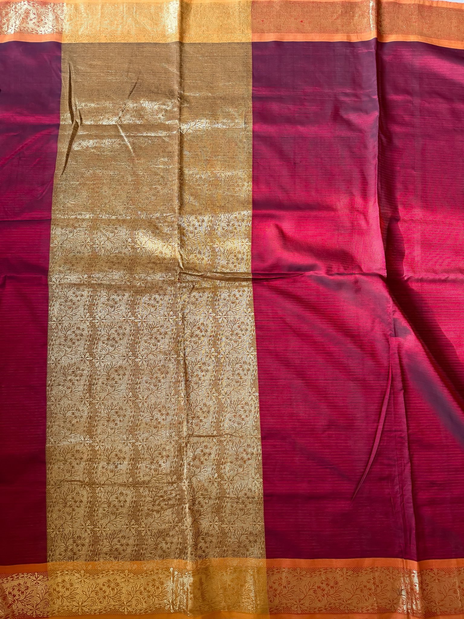 stunning 100% pure silk rich wine kanjivaram stunning 100% pure silk rich wine kanjivaram