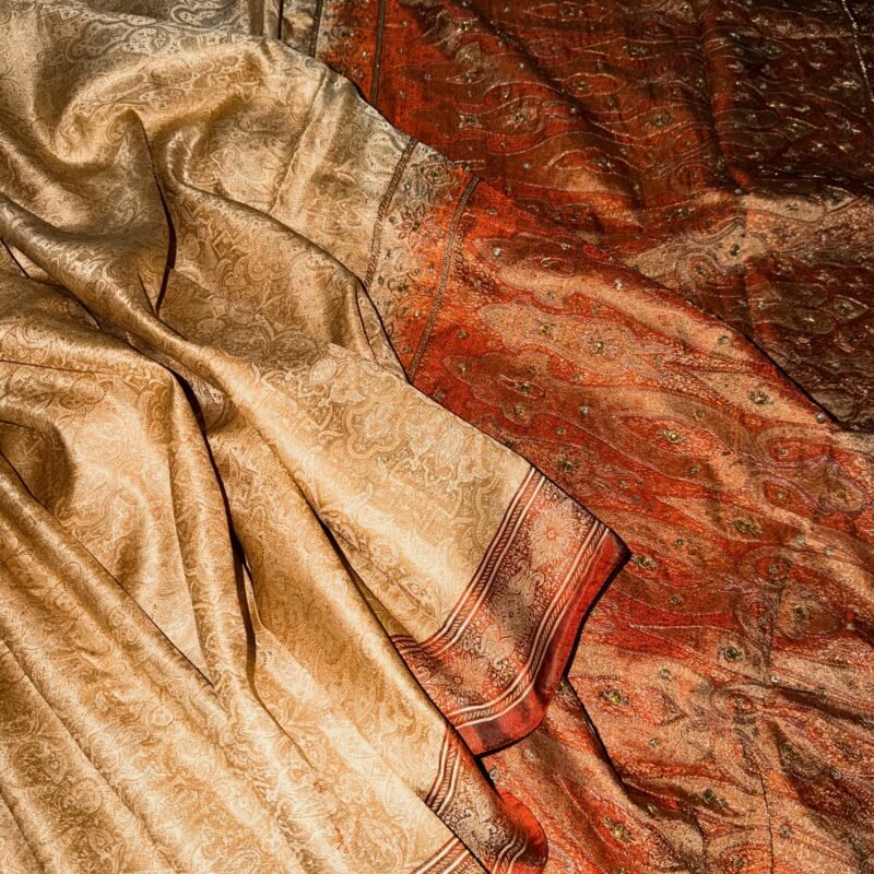 Golden Par Himroo Silk Saree | Royal Pure Silk Saree